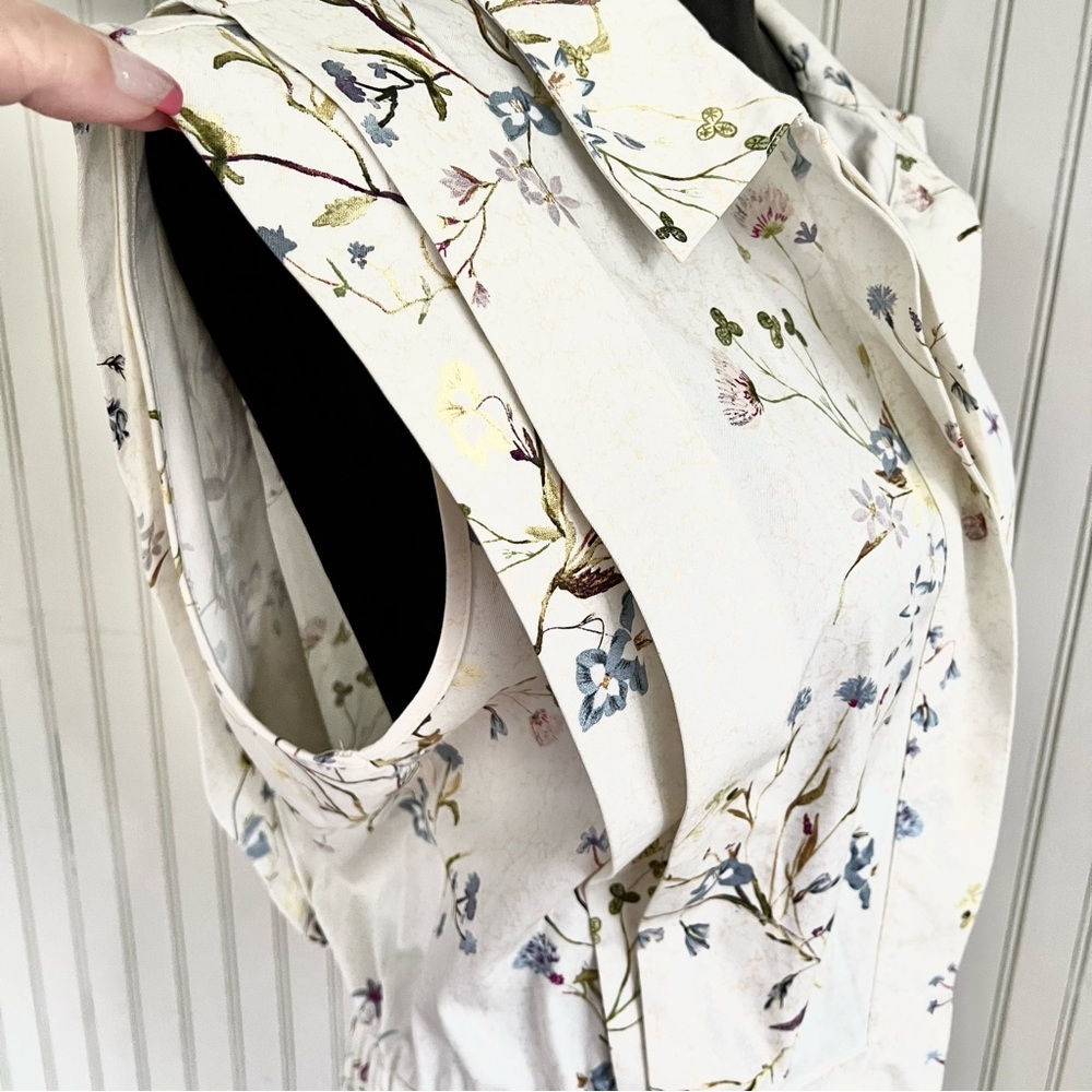 Scotch & Soda White Floral Utility Jumpsuit Sleeveless NWOT - Picture 6 of 14